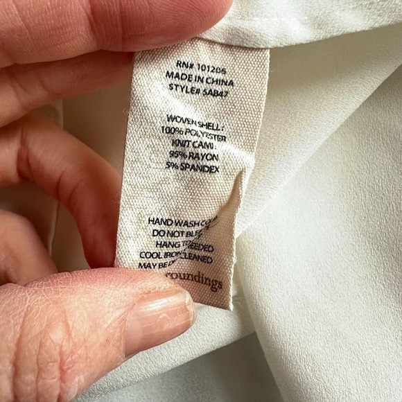 Soft Surroundings Ivory Bell Sleeve Blouse Top Plus Size 2X Office Minimalist - Picture 4 of 6